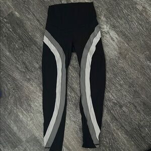 Aerie Black Leggings with Gray Accents